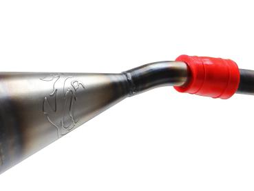 Preview: Auspuff VOCA Cross Carbon 80/90ccm für Derbi EBE, EBS, D50B Enduro, Supermoto