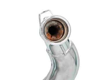 Preview: Auspuff VOCA Cross verchromt 50/70ccm Dämpfer rot für Aprilia RX, SX, Derbi Senda