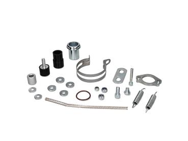 Preview: Auspuff VOCA Cross verchromt 50/70ccm Dämpfer schwarz für Aprilia RX, SX, Derbi Senda