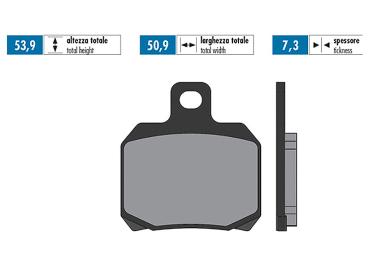 Preview: Bremsbeläge Polini Sinter für Aprilia RS, CPI GTR, Peugeot Speedfight 3