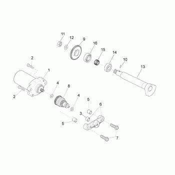 Motor - Anlasser / Ausgleichswelle D50B0