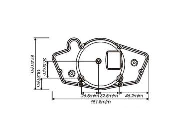 Multifunktions-Tachometer Koso RX1N GP Style schwarz-blau