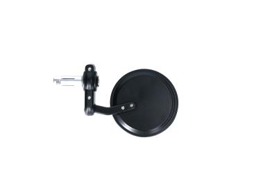 Preview: Lenkerendenspiegel Set Aluminium CNC schwarz rund