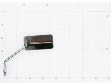 Preview: Spiegel F1 links M8 Carbon-Look Rot kurzes Gewinde