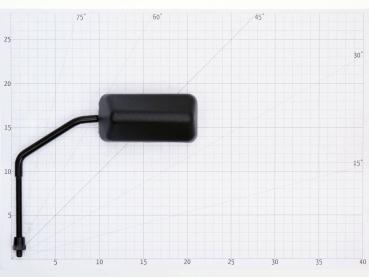 Preview: Spiegel F1 links / rechts M8 Carbon-Look lang inkl. Adapter