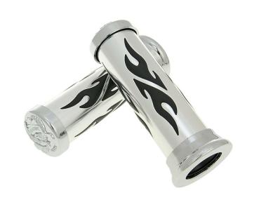 Griffe Satz Custom Flame Chrom schwarz