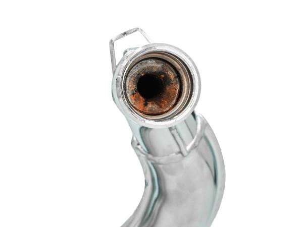 Auspuff VOCA Cross verchromt 50/70ccm Dämpfer rot für Aprilia RX, SX, Derbi Senda