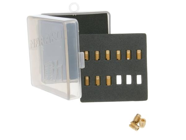 Vergaser Hauptdüsenset Naraku M6 für Gurtner Vergaser 50-72 - 12 Stück