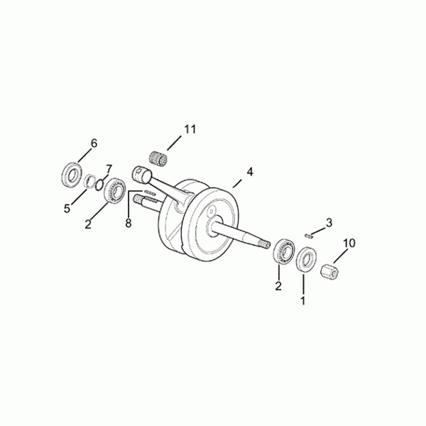 Motor - Kurbelwelle Minarelli AM6
