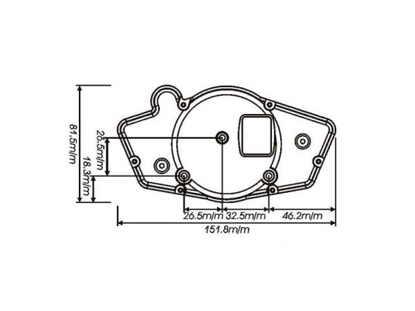 Multifunktions-Tachometer Koso RX1N GP Style schwarz-blau