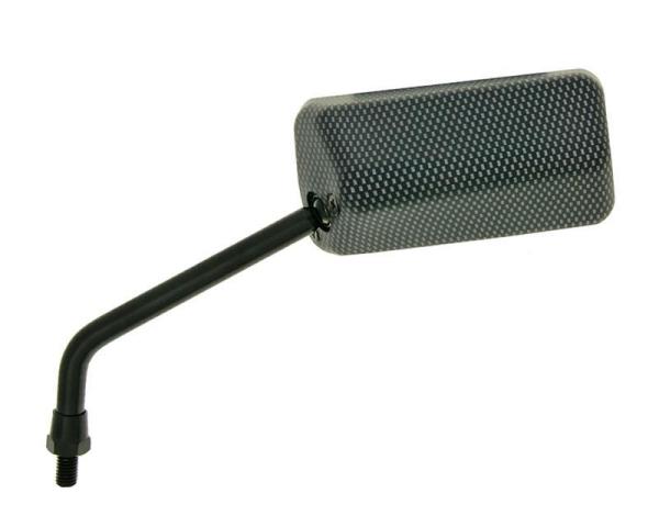 Spiegel F1 links M8 Carbon-Look matt kurzes Gewinde