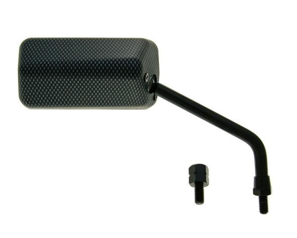 Spiegel F1 rechts M8 Carbon-Look matt kurzes Gewinde