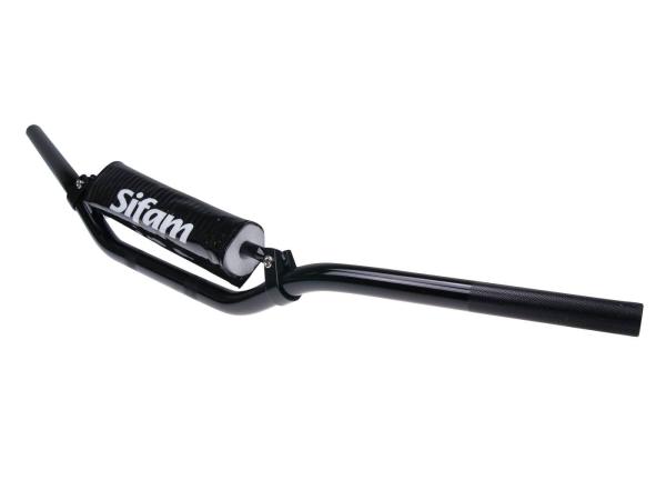 Lenker Motocross Aluminium mit Strebe und Polster schwarz - 22mm
