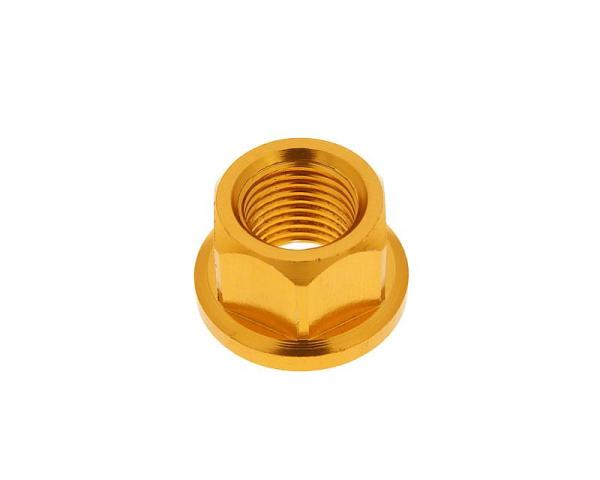 Mutter Radachse Aluminium gold eloxiert - M12x1,75